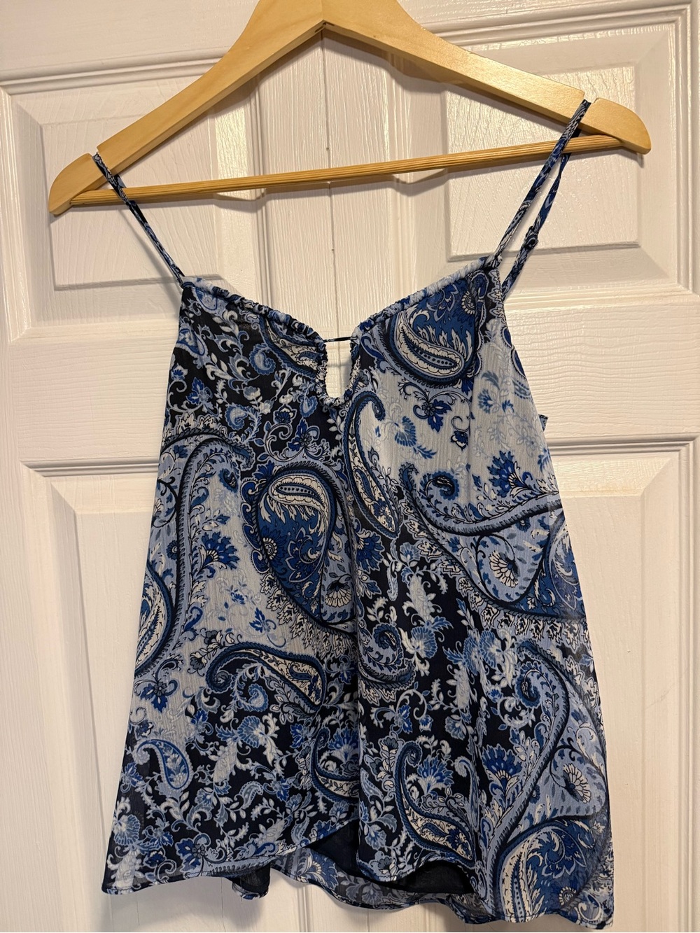 Blue Paisley Spaghetti Strap Camisole